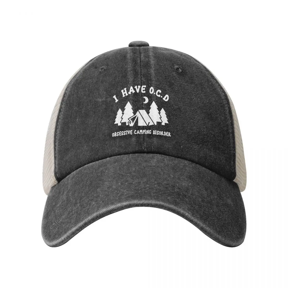 I have OCD - Obsessive Camping Disorder Cowboy Mesh Baseball Cap hard hat Golf Cap Brand Man cap Men's Baseball Women's