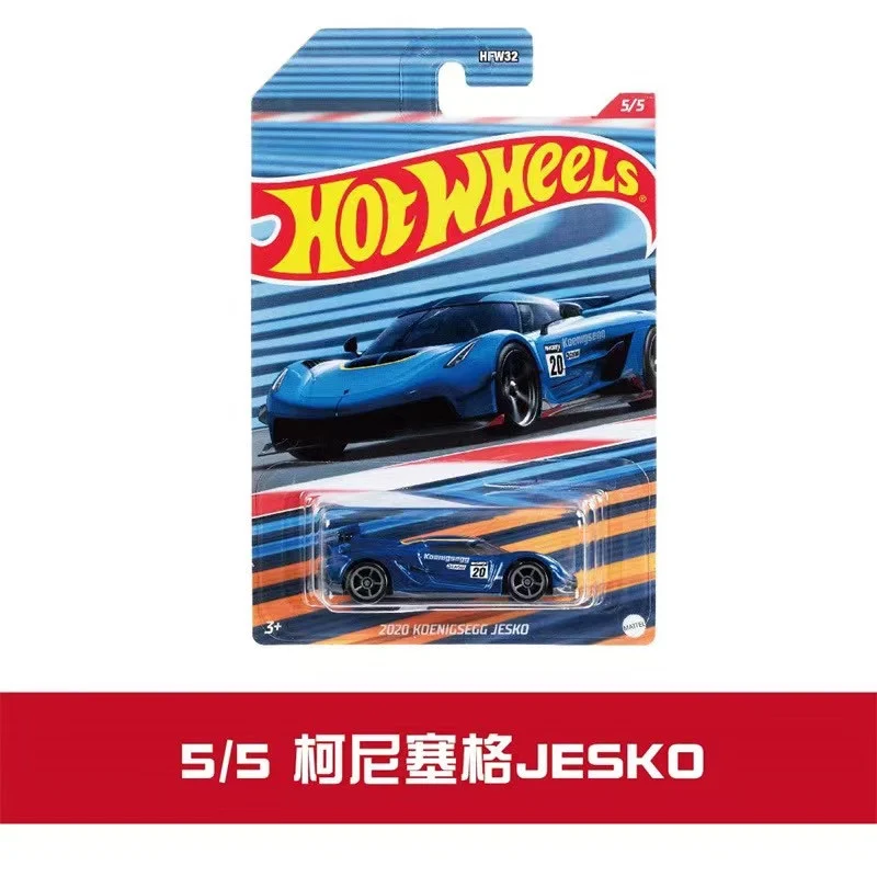 Mattel-supercoche Koenigsegg para niños, juego de 5 piezas, ruedas calientes, juguetes de colección, modelo Hotwheels, regalos de cumpleaños 1/64 Porsche