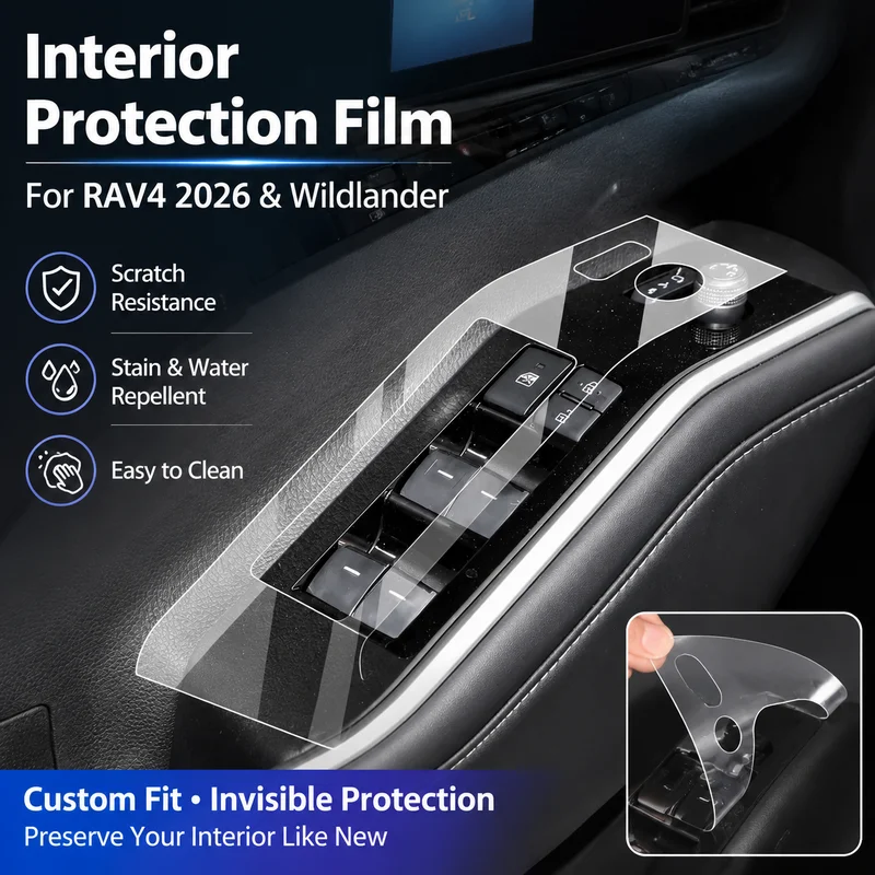 

TPU Interior Protection Film for Toyota RAV4 (2026 Model Year) and Wildlander Dashboard and Infotainment Screen