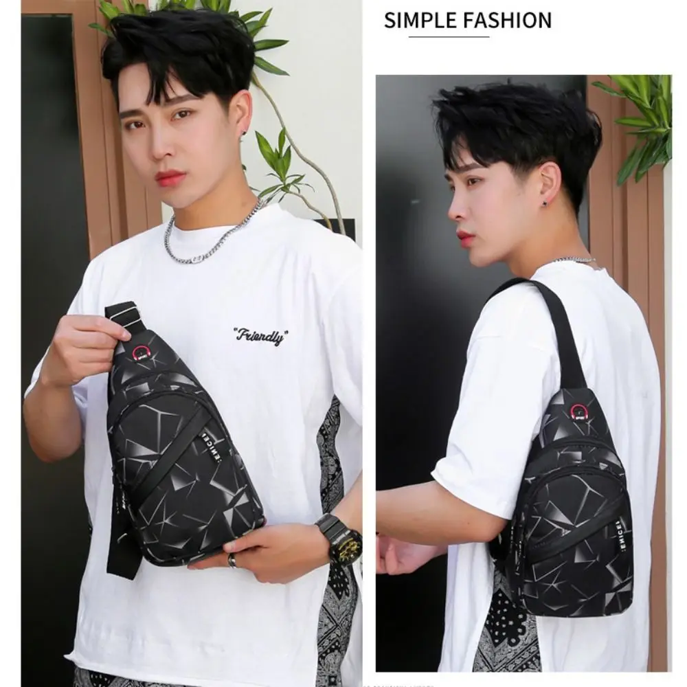 

New Oxford Cloth Travel Chest Bag Black Blue Red Large Capacity Sling Shoulder Bag Multifunctional Mobile Phone Bag Unisex