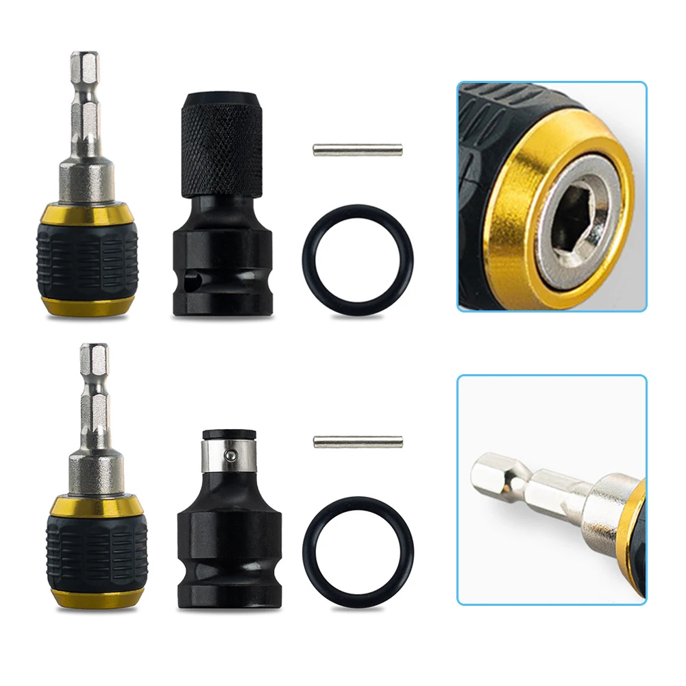 Telescopic 1/2 To 1/4 Hexagonal Bit Drill Bit Air Screwdriver Sleeve Expansion Joint Lithium Battery Wrench Conversion Connector