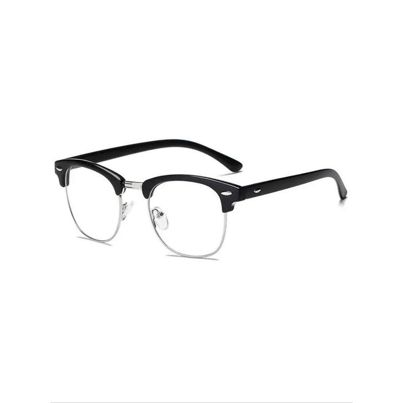 Simple Anti-blue Light Semi-frame Eyeglasses for Women & Men, 1 Pair Fashion Eyeglasses for Work, Daily Clothing Decor, Perfect