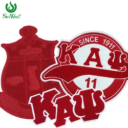 Chenille All Red and White Kappa Shield, Faternity Kappa Alpha Psi, Hot Heat Press, Iron Patch for Hoodies