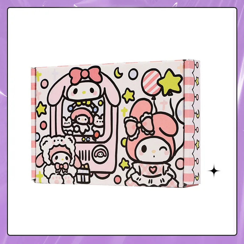 Kawaii Cute Sanrio Hellokitty Kuromi Mymelody Cinnamoroll Pochacco Express Packaging Box Gift Box Storage Color Gift For Girls