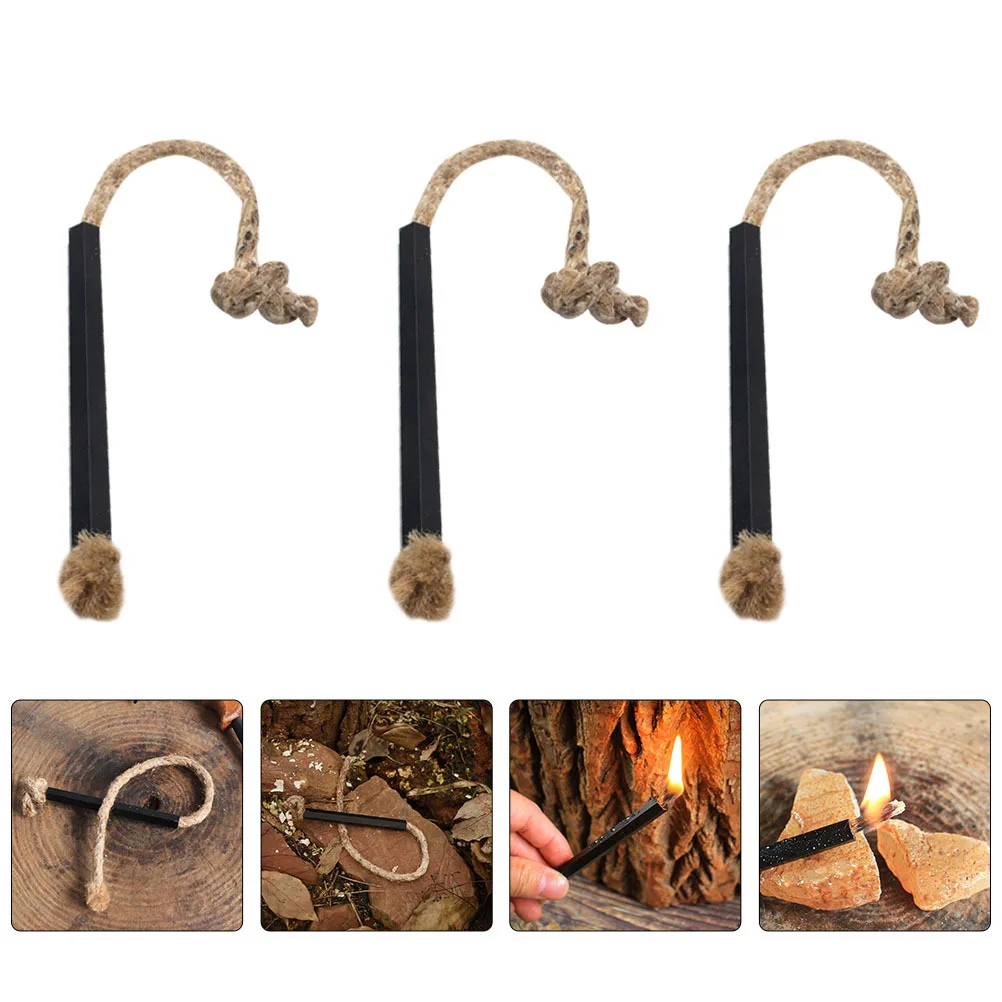 

6Pcs Rope Wick Fire Starter Outdoor Portable Hiking Camping Survival Bbq Cord Quick Light Emergency Tool