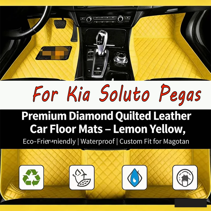 

For Kia Soluto Pegas 2024 2023 2022 2021 2020 2019 2018 2017 Car Floor Mats Auto Foot Pads Accessories Interior