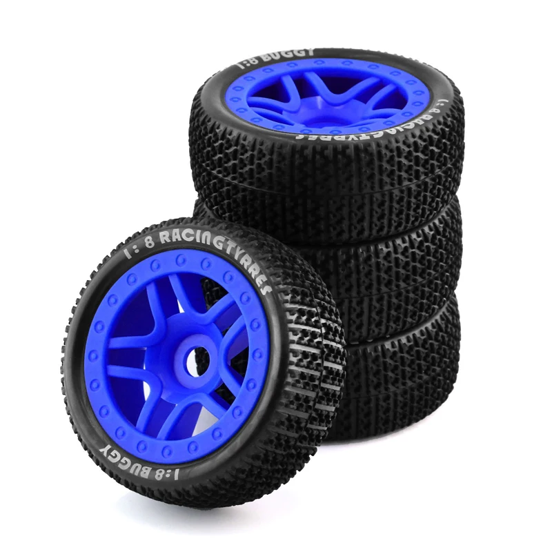 

4pcs 110mm Off-Road Buggy Wheels Tire 17mm Hex for Traxxas ARRMA Typhon Talion Redcat Team HSP Kyosho HPI VRX Losi 1/8 RC Car