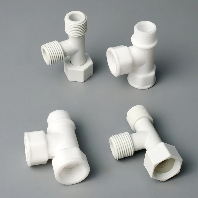 

1/2" Male-Female Thread Tee Joint Aquarium Fish Tank Connector Garden Irrigation Drainage Tube Fitting 3 Way T-type Angle Valve
