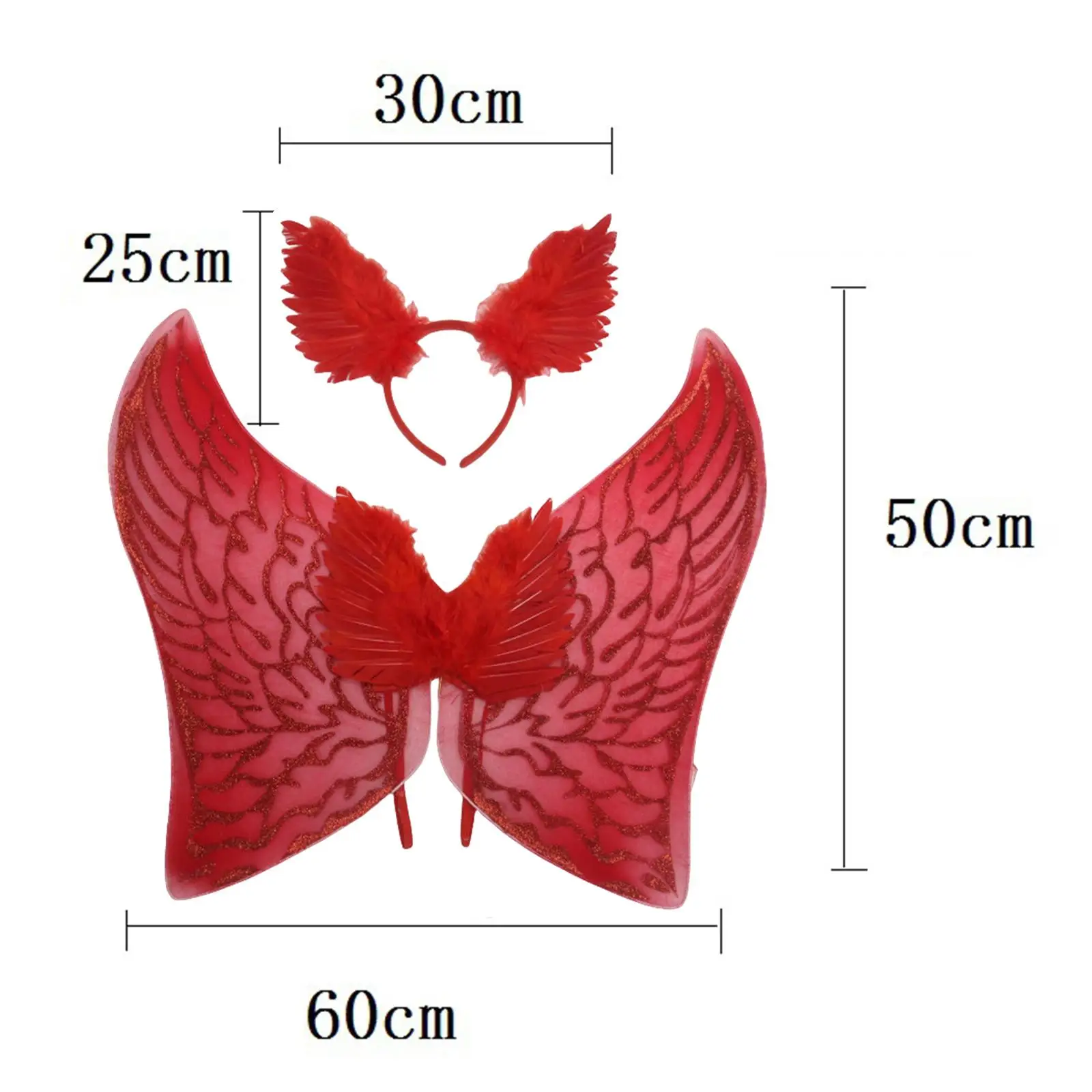 フェザー エンジェル ウィング 大人 子供 プリンセス コスプレ ハロウィン カーニバル パーティー用 レッド