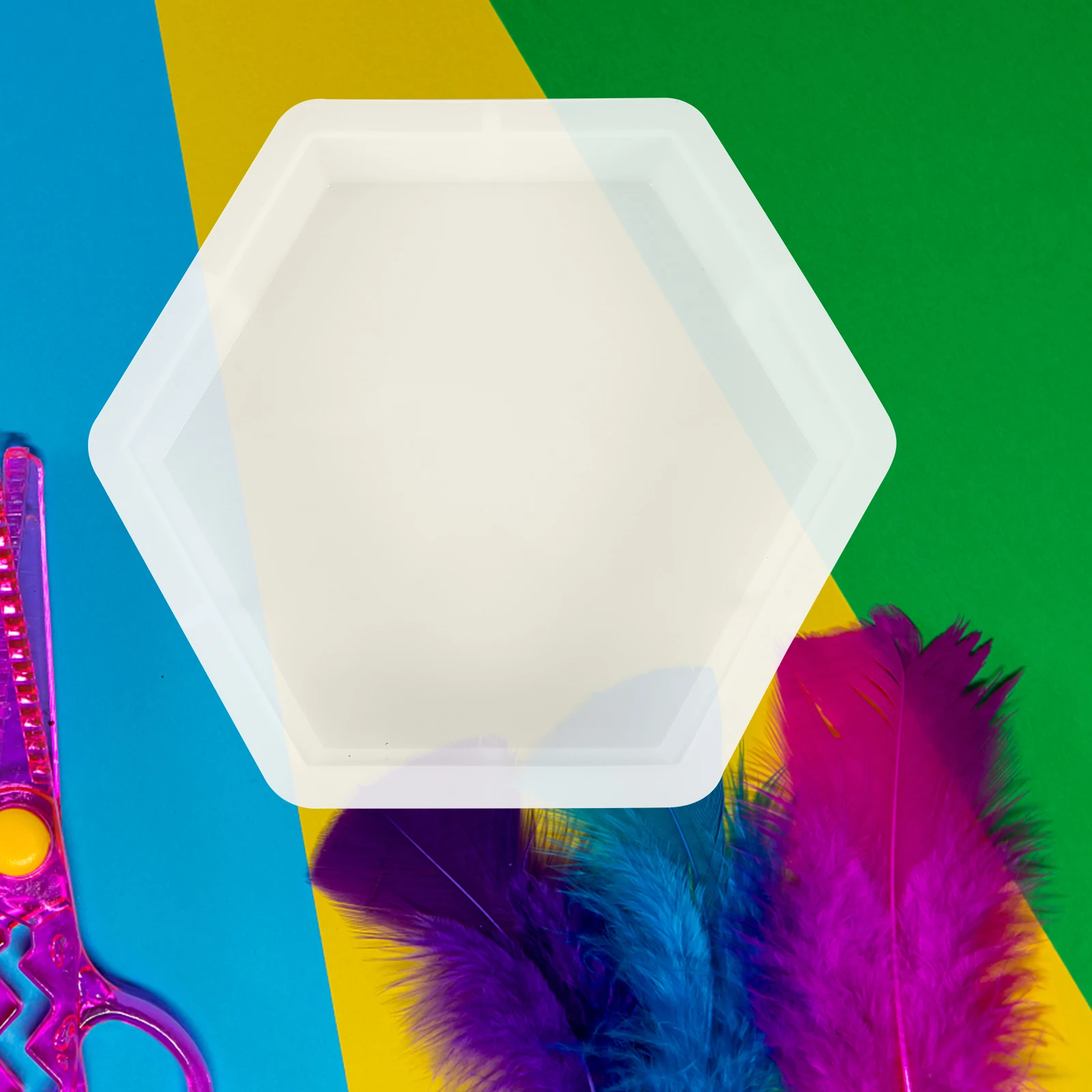 

Hexagon Silicone Mold Food Grade Silicone Resin Molds For Diy Craft Making Jewelry Accessory Reusable Baking Tool