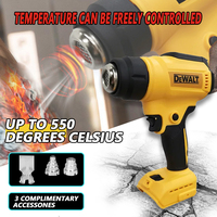 Dewalt DCE530 Cordless Heat Gun 300W High Power Welding Thermal Blower Heat Shrink Wrapping Tool For Dewalt 20V Battery
