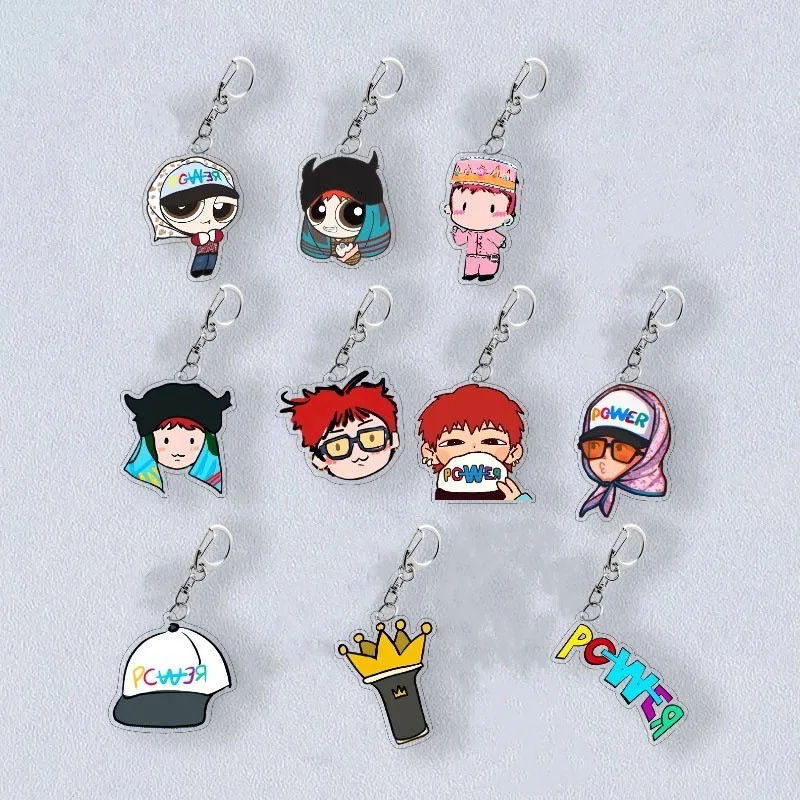 KPOP BIGBANG G-DRAGON POWER Acrylic Keyrings High Quality INS Style Backpack Pendant Keyring Cartoon Cute Fans Birthday Keyrings