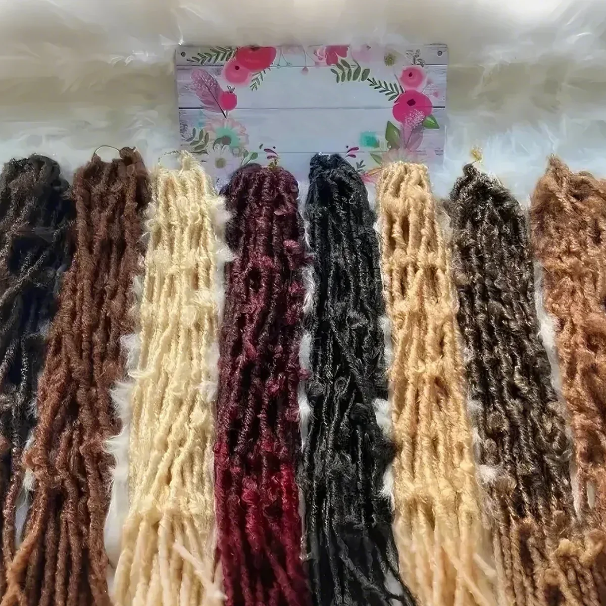 Butterfly Locs Hair Crochet Hair 18/24 inches Soft Pre-looped Distressed Faux Locs Crochet Hair 20 strands