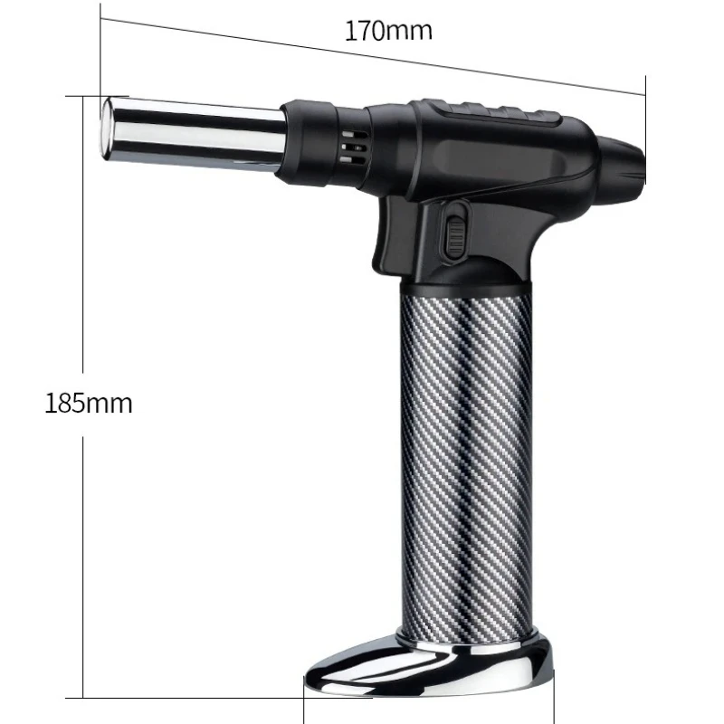 360 °   ولاعة غاز البيوتان الإشعال المتكاملة لهب أزرق الشعلة توربو جت بندقية رذاذ التخييم في الهواء الطلق شواء المطبخ أداة الطبخ #5