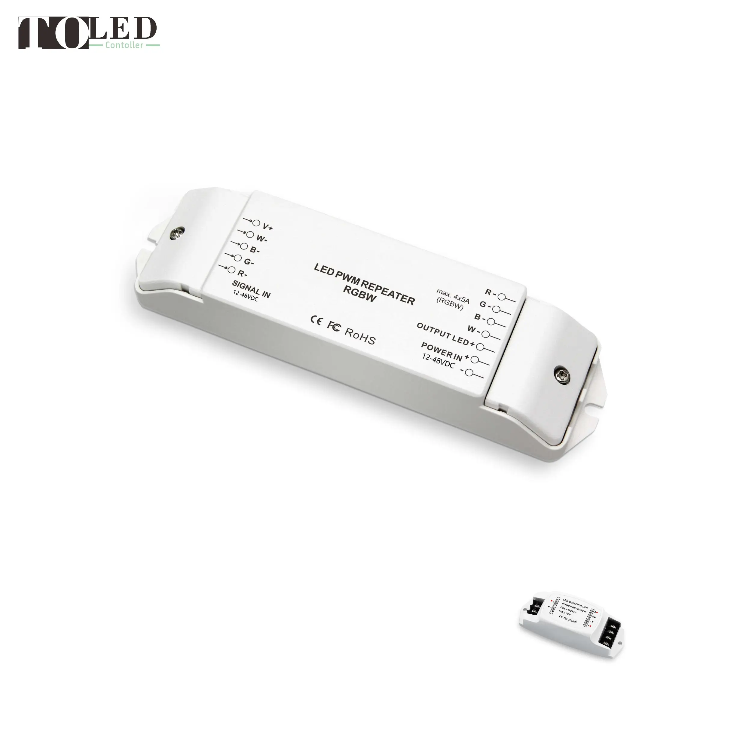 C.V/C.C DC5-24V 12-48V LED Power Repeater signal Repeater Dim CCT RGB RGBW Controller Sync Synchronized PWM Control