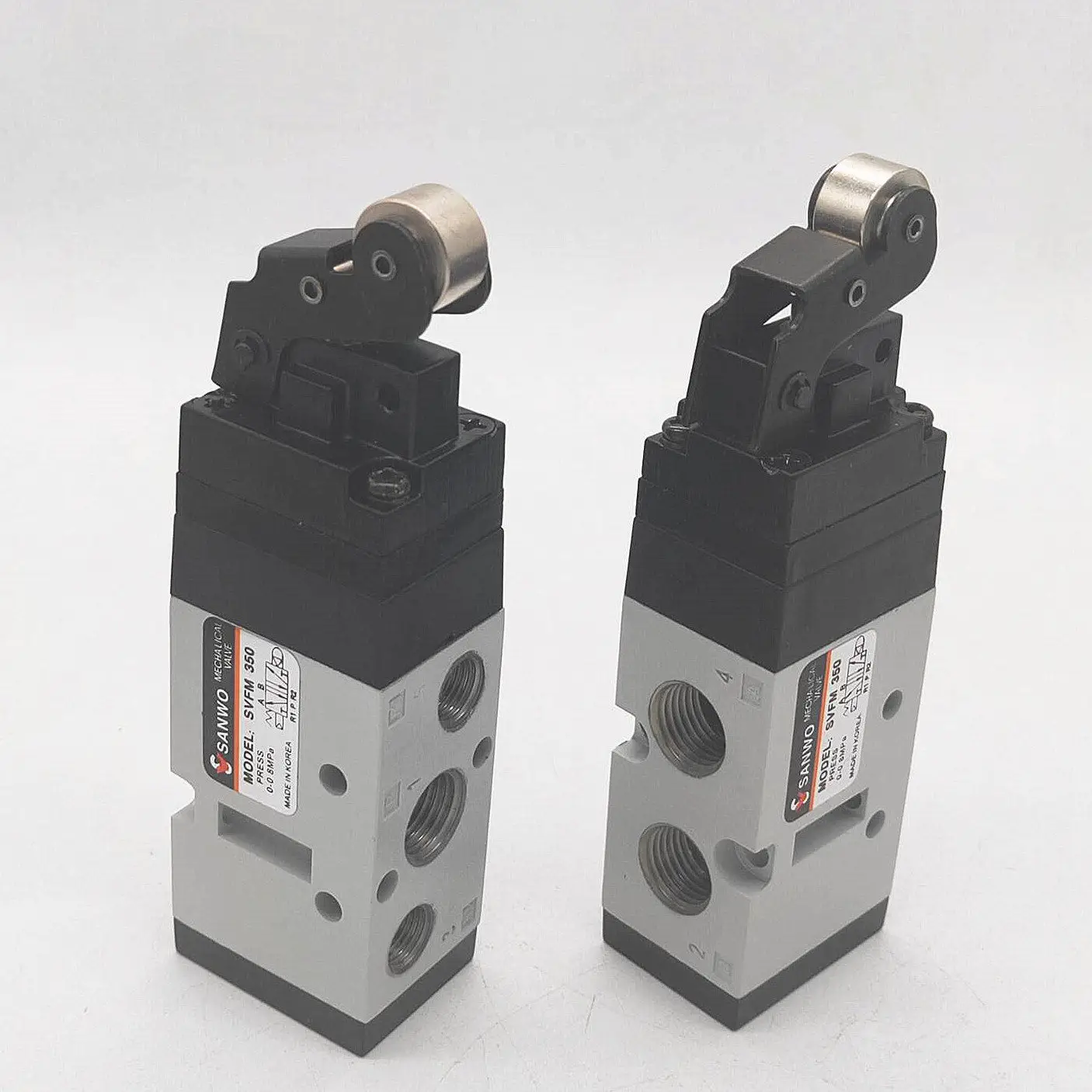 Válvula SANWO Korea Sanhe de 5 vías controlada por máquina/humana/rodillos SVFM350-02-01 Válvula de botón/pulsador giratoria