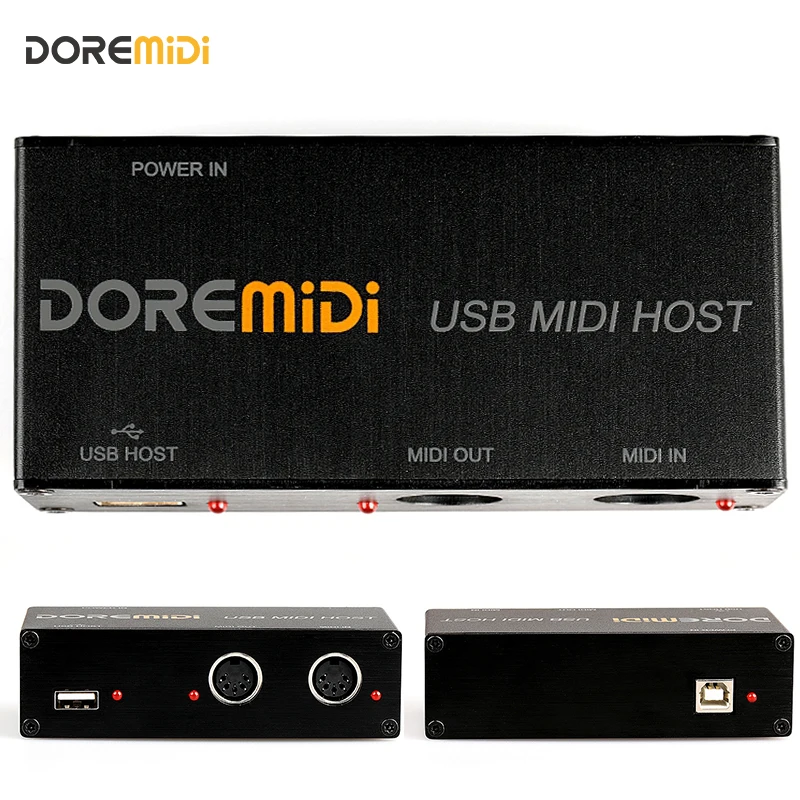 USB MIDI Kotak Host MIDI Konverter Host Mengkonversi Antarmuka Perangkat MIDI dari Alat Musik Menjadi 5-pinMIDIInterface Umum