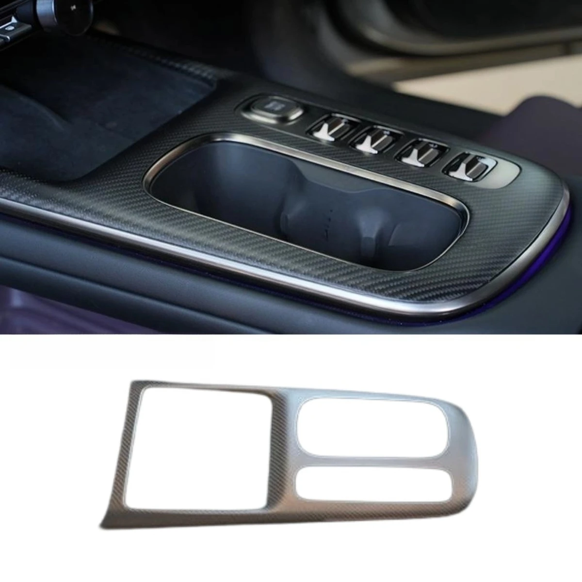 

Накладка на центральную консоль из настоящего карбона для Su7: Декоративная отделка центральной панели управления, модификация интерьера