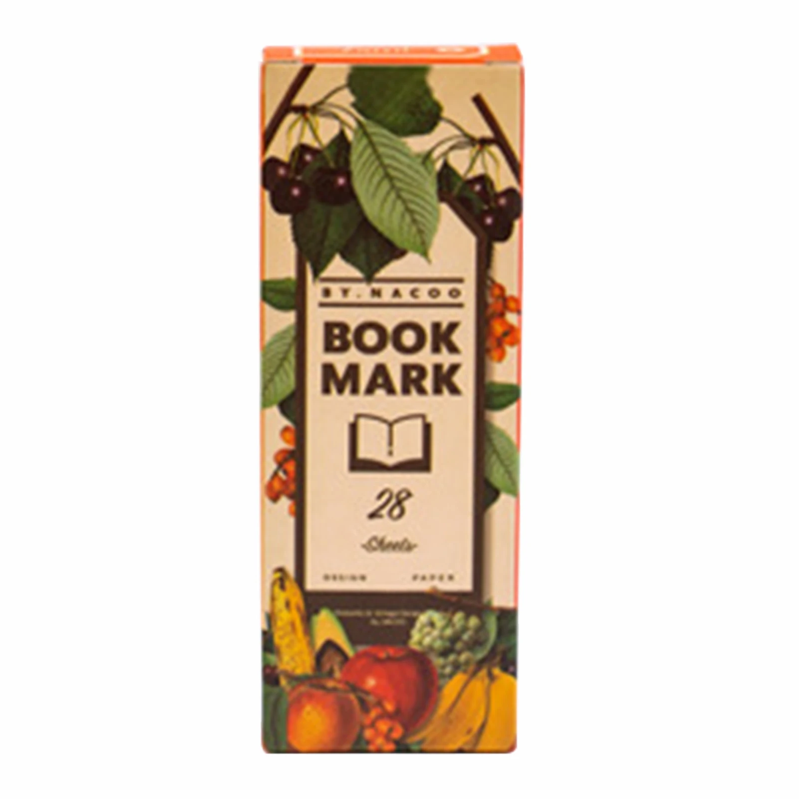 50pcs Universal Note For Students Retro Bookmark Gift Office School Delicate Stationery Tab Books Fruit Printed Starry Sky