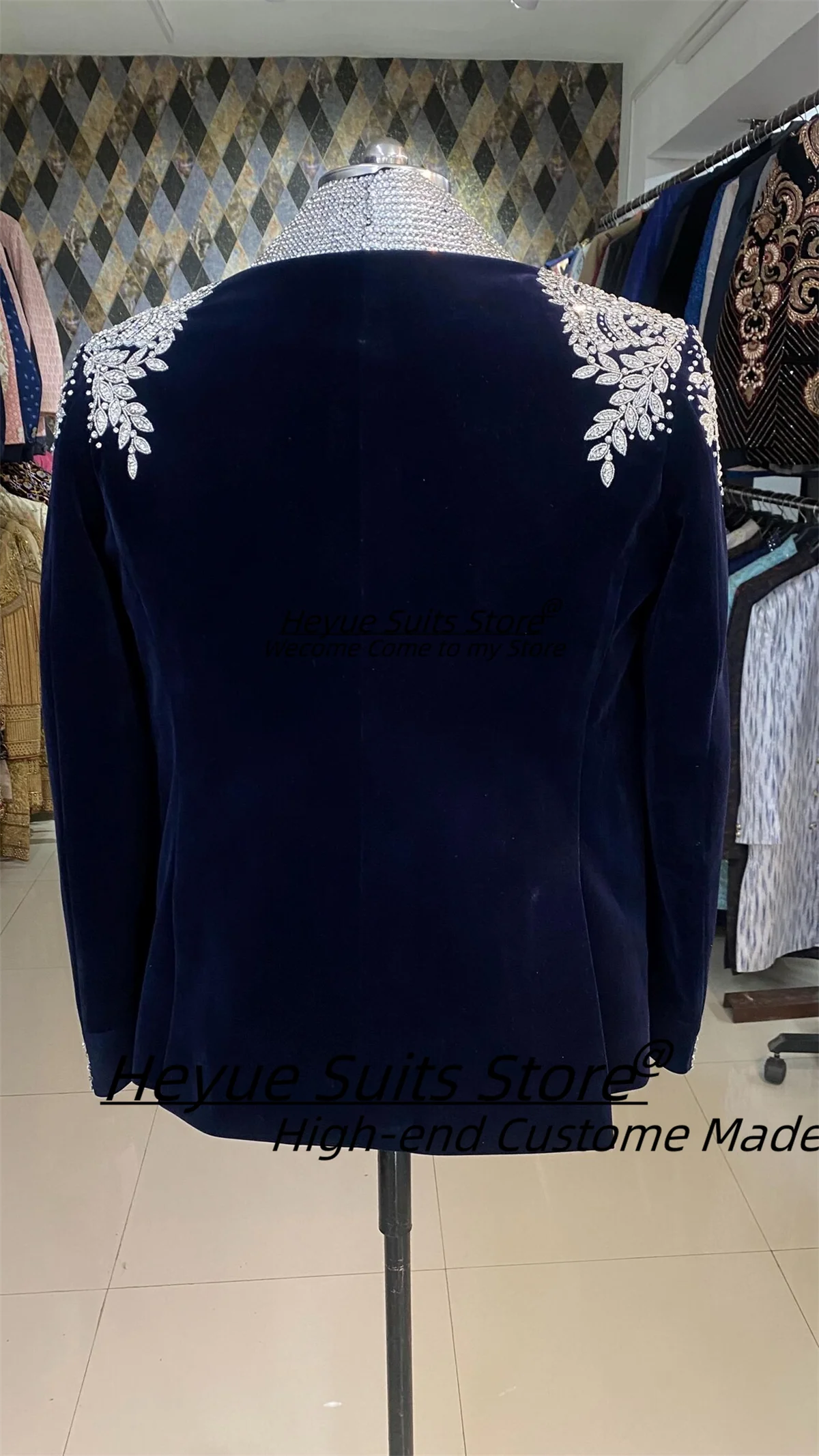 الفاخرة وسيم الرسمي العريس الزفاف البدلات الرسمية مخصصة سليم صالح شال التلبيب الرجال الدعاوى 3 قطع مجموعات زي أنيق أوم #4