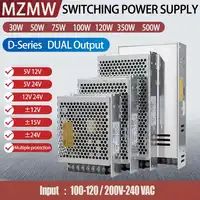 Salida MZMWDUAL al mismo tiempo Fuente de alimentación conmutada 30W 50W 75W 100W 120W 350W 500W + - 5V 12V 24V 15V Salida múltiple SMPS