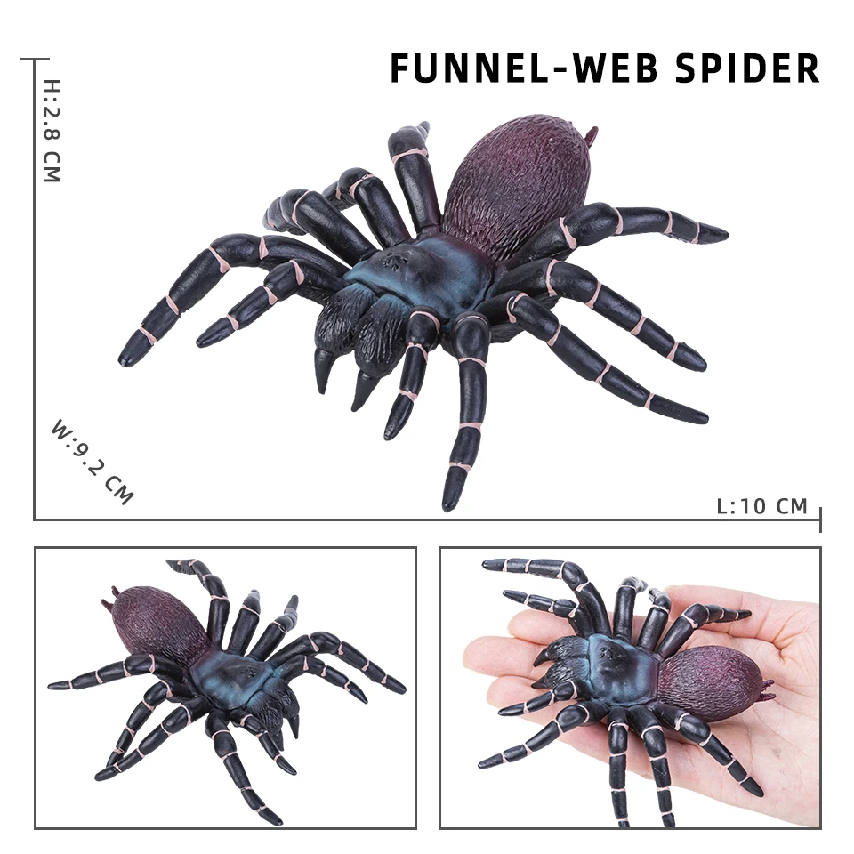 Simulation Tiere Insekt Solide Modell Spinne Tarantula Schwarze Spinne Halloween Scary Action-figuren Pädagogisches Spielzeug Für Kinder – Detail 9