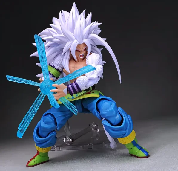 In Stock Black Hole Dragon Ball Super Saiyan 5 SSJ5 Son Goku White Hair Goku 1/12 Scale Anime Action Figure Toys Collection Gift view 3