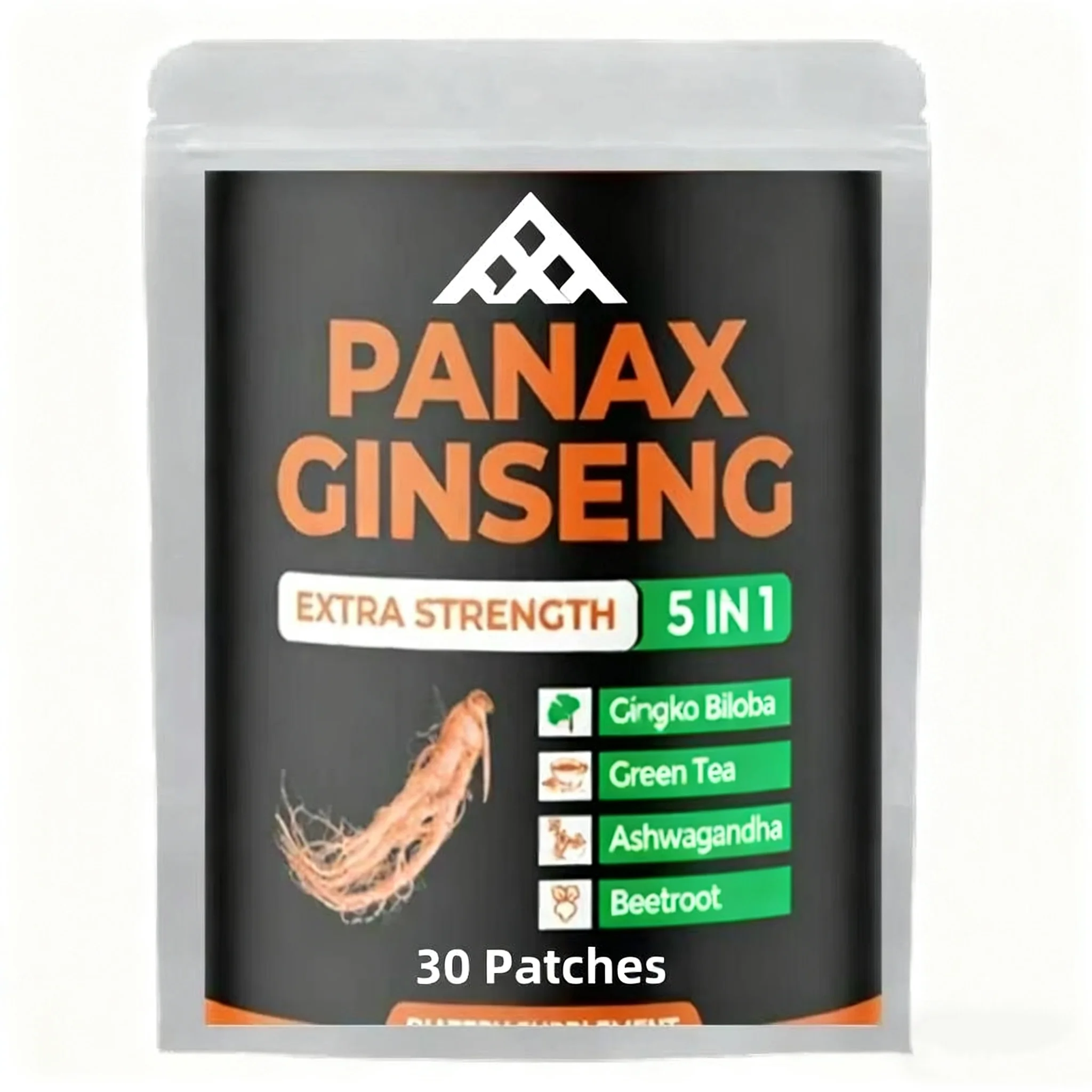Zolotus Red Panax Ginseng Transdermal Patches مع الجنكة بيلوبا تعزز الطاقة والذاكرة ونظام المناعة 30 رقعة