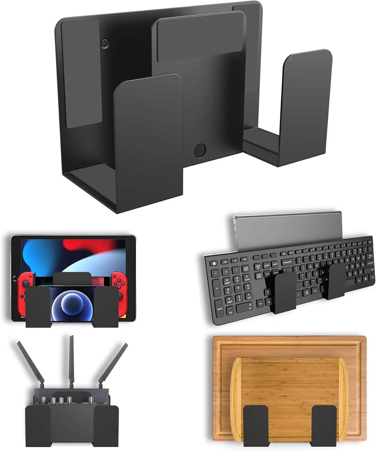 

Универсальная настенная полка для ноутбука, планшета, роутера — выдерживает до 22 фунтов, черная