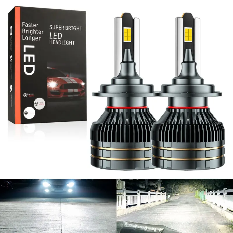 

2pcs 110W Super bright H1 H7 LED Bulb CSP chip h8 h11 led headlight hb3 9005 hb4 9006 9012 hir2 led Car Headlamp Driving light