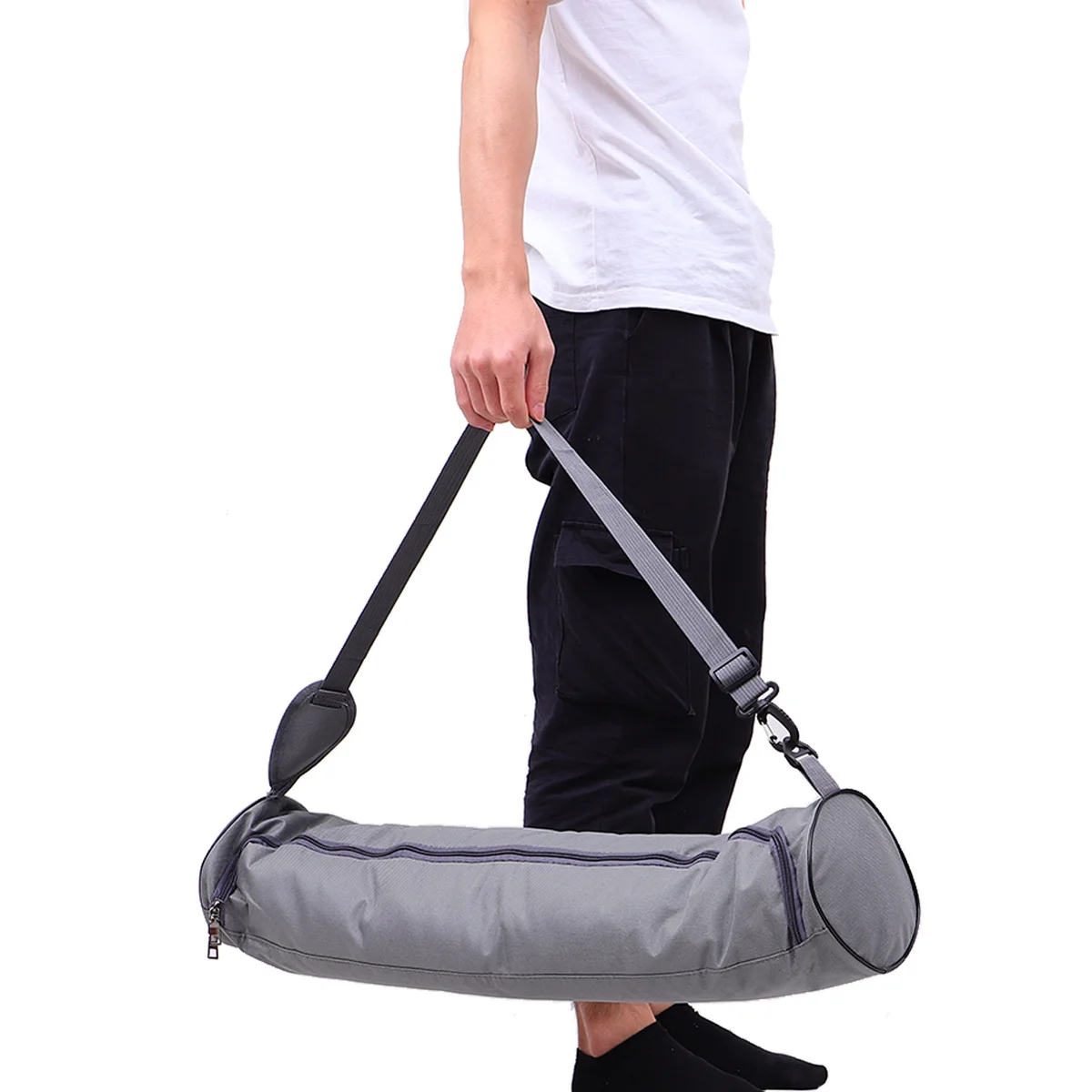 

Yoga Mat Storage Bag Canvas Single Shoulder Sling Bag Waterproof Roll-Up Pouch for Hiking Camping Outdoor Activities