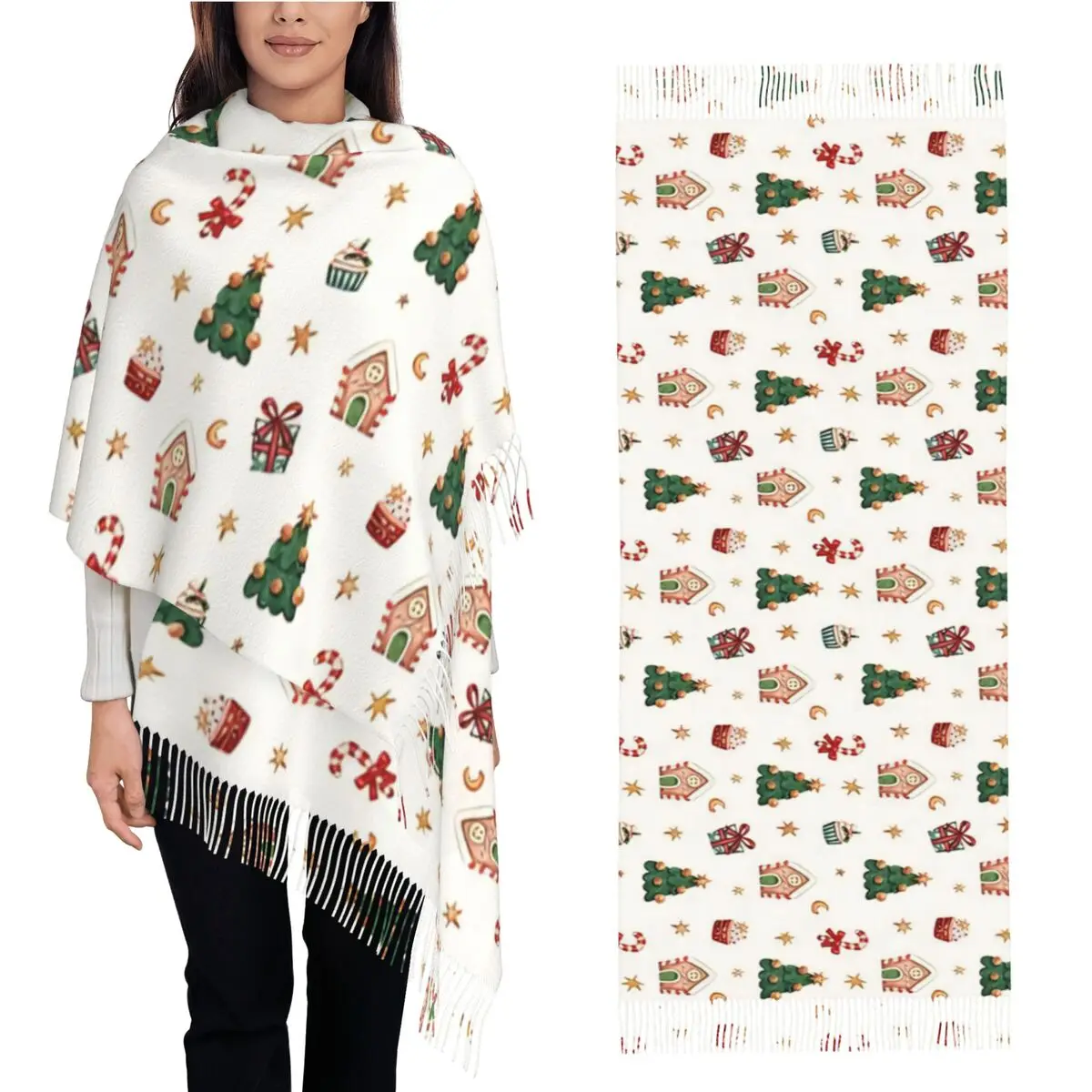 lenco-feminino-com-borla-aquarela-natal-gingerbreads-grande-xale-macio-e-quente-e-envoltorio-presentes-cachecois-pashmina