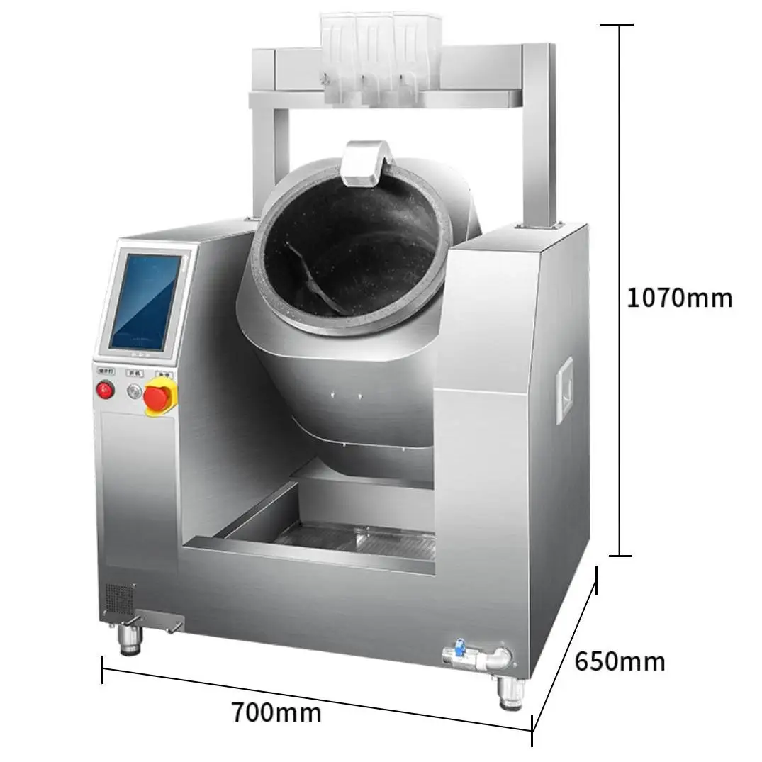 Macchina da cucina a tamburo grande Forniture per mensa Catering Snack bar Touch screen Robot da cucina intelligente