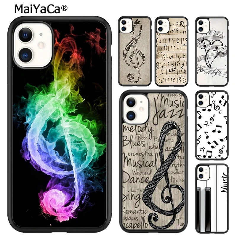 MaiYaCa Colorful musical notes Phone Case For iPhone 16 15 14 plus XR XS 11 12 13 pro max Shell Cover coque