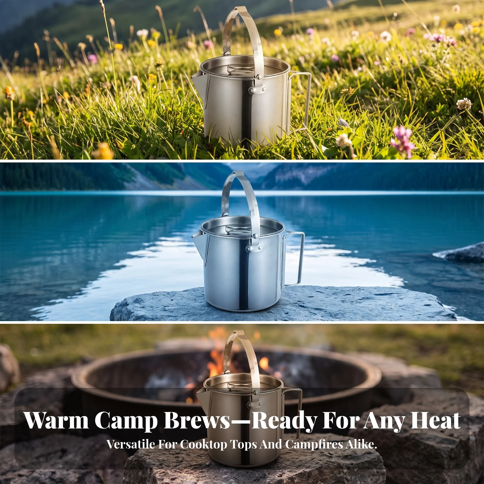 Edelstahl-Wasserkocher mit Tra – Outdoor Camping Kettle Bewertung und Preis