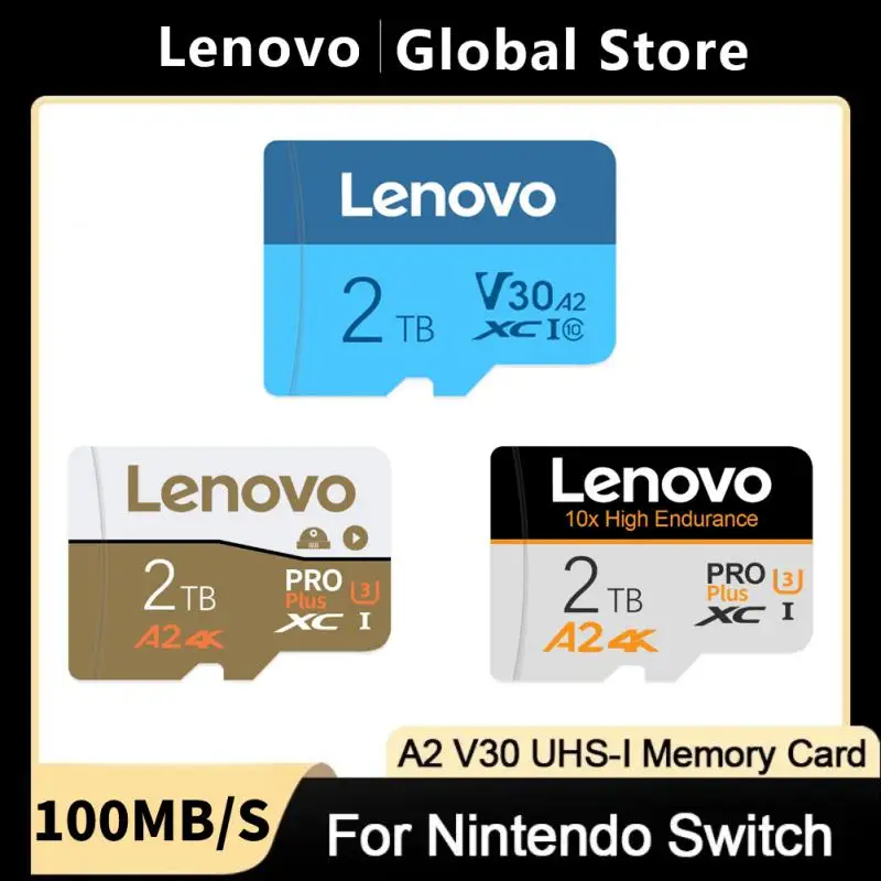 

Lenovo 2TB/1TB Flash Memory Card 256GB 512GB Class A2 Micro tarjeta SD Memories Mobile Storage TF Card For Nintendo Switch Games