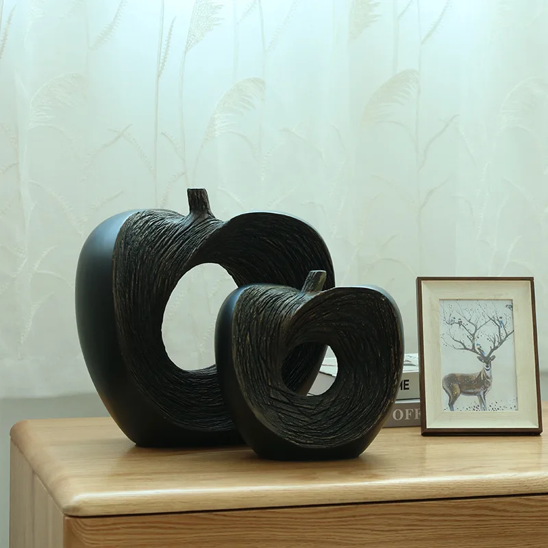 

Современные простые декоративные украшения для гостиной, креативные двусторонние подвески в форме яблока, прямая поставка