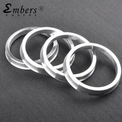 Aluminum Alloy 4PCS Wheel Hub Center Ring Car Wheel Bor Collar 73.1-57.1，73.1-66.6，73.1-60.1，73.1-71.6，73.1-64.1，73.1-65.1