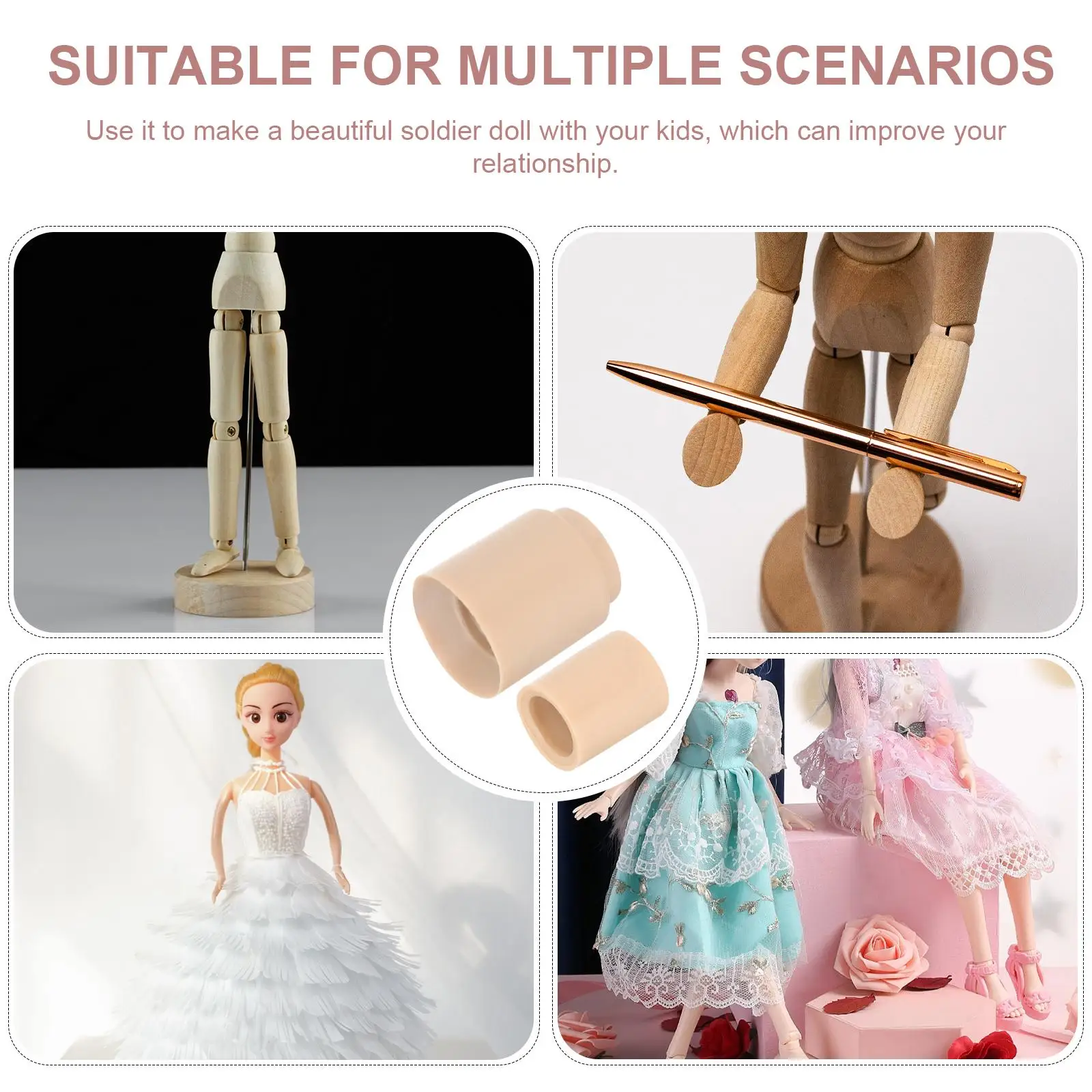 2 ชิ้น 1/6 Scale รูป DIY คอเชื่อมต่อหัวสนับสนุน Joint ชายหญิงใช้งานร่วมกับอุปกรณ์เสริมหัตถกรรม