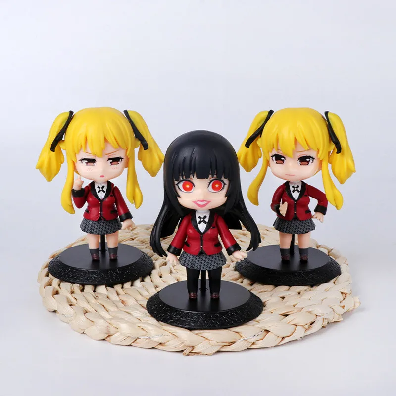 Anime Saotome Meari Figur Glücksspiel Abgrund Modell Spielzeug Geschenk PVC 10cm q Version Jabami Yumeko Action figur niedlich 3 Stil Puppe