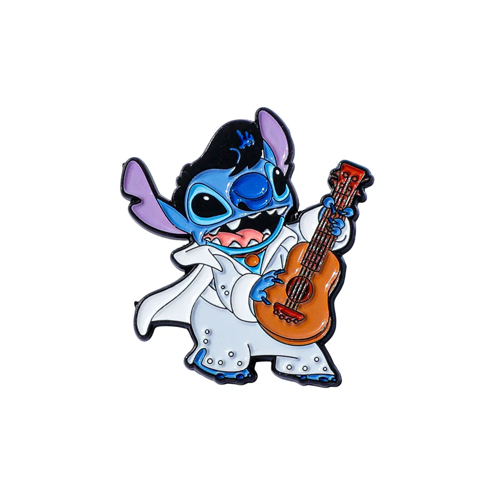 

1 Set Stitch Metal Badges Creative Movie Character Lilo & Stitch Decoration Alloy Badge Accessories Scarf Clothing Pins