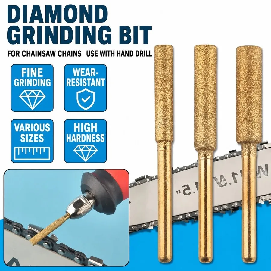 Electric Chain Sharpener Grinding Head, Chainsaw Chain File, Electric Saw File, Diamond Grit Saw Tooth Grinding Tool, Saw Access