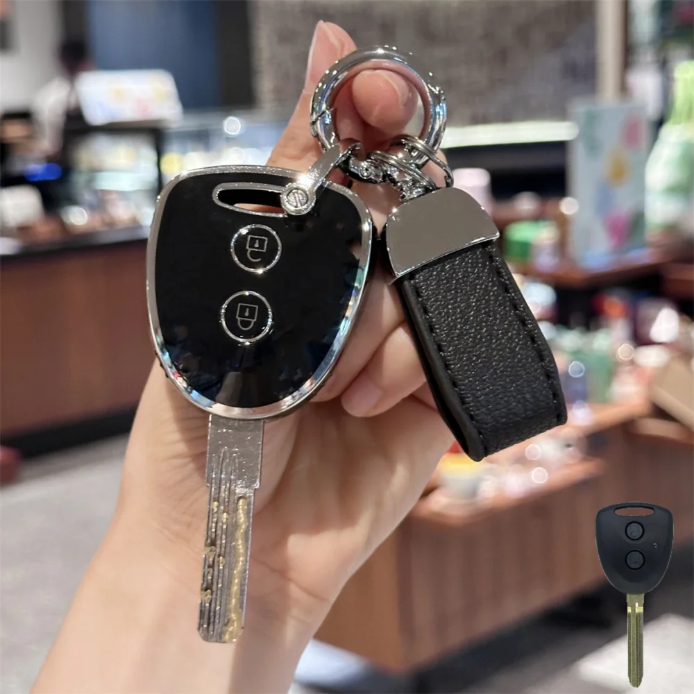 Key Fob Cover Keyring Keychain Lanyard For TOYOTA Grand New Avanza Daihatsu Xenia PERODUA Alza Myvi Axia Perodua 2 Buttons