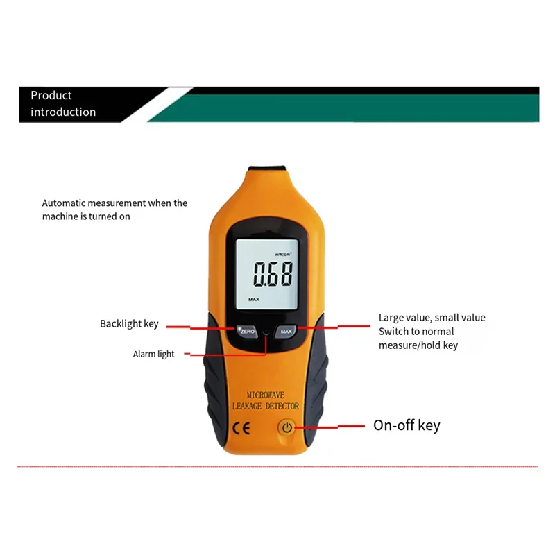 Portable HT-M2 Microwave Detector, Digital LCD Tester For Monitoring Radiation And Leakage-Y47A