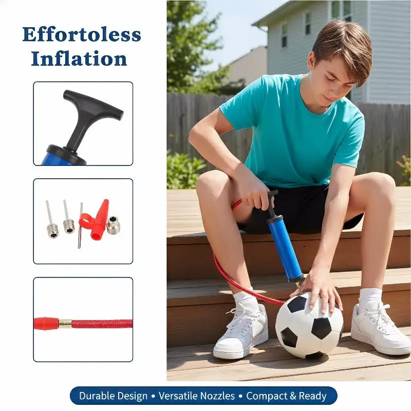 10PCS Mini Hand Pump for Inflating Soccer Balls Portable and Durable Inflator Kit with Needle for Coaches and Sports Players