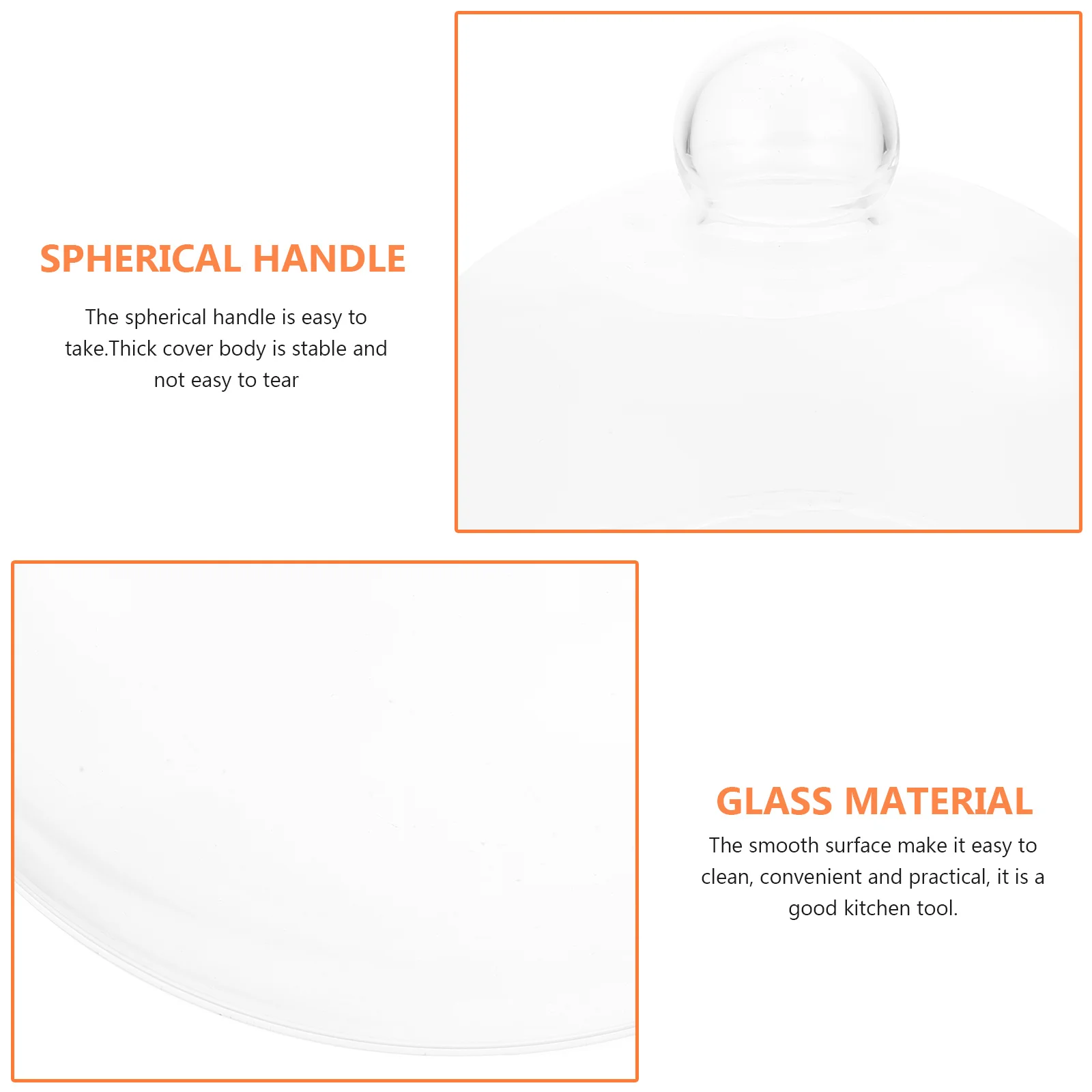 

Transparent Food Cover Glass Cupcake Dome for Home Dessert Protection Sturdy Food Protective Cover Compact Meal Protector