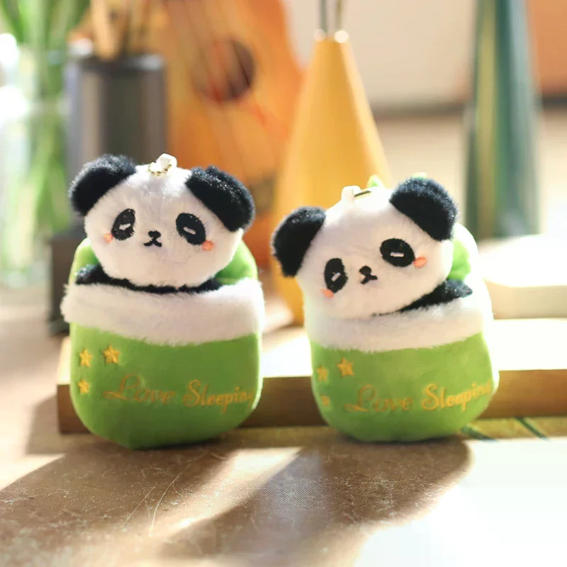 Betoverende kinderverjaardagscadeau Panda pluche pop cartoon pantoffels Ragdoll knuffel sleutelhanger hanger rugzak hangend decor