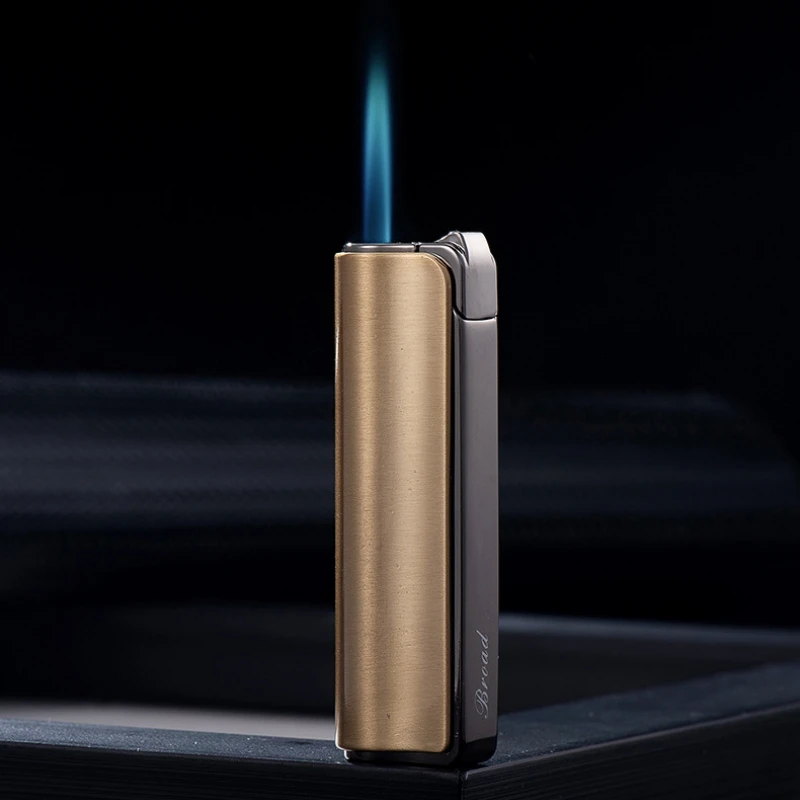 

Metal Windproof Blue Flame Butane Gas Lighter Mini Personalized Outdoor Cigar Lighter Cigarette Accessories Men's Small Gift