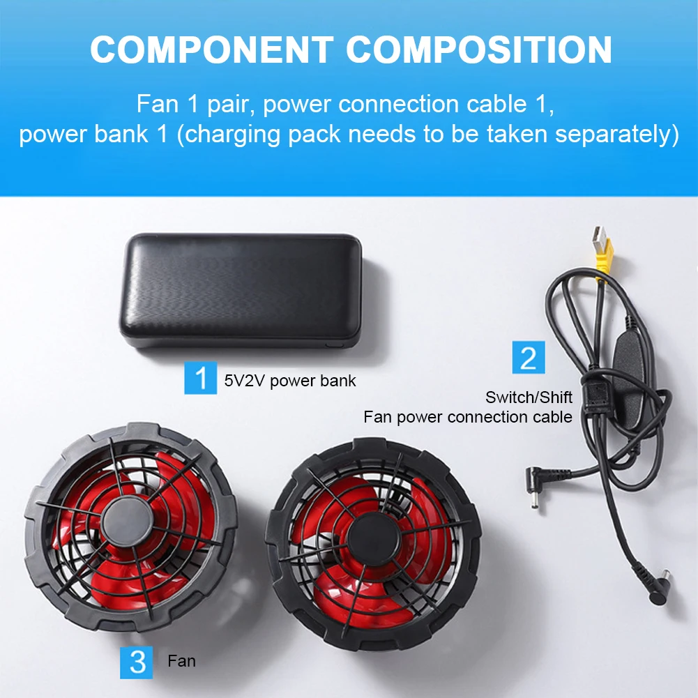 Koelvest IJsventilatorvest Hittebestendige airconditionerkleding 3-versnellingen Ademend draagbaar koelventilatorvest voor kamperen Wandelen