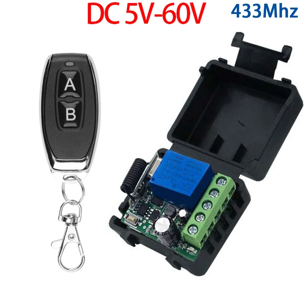 433 Mhz Universal Gate Remote Control Switch DC 12V 10A Relay Receiver Mini Module Remote Control for Gate LED Garage Door